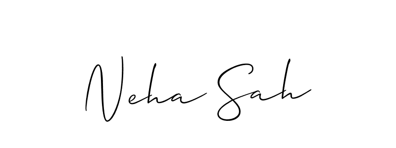 if you are searching for the best signature style for your name Neha Sah. so please give up your signature search. here we have designed multiple signature styles  using Allison_Script. Neha Sah signature style 2 images and pictures png