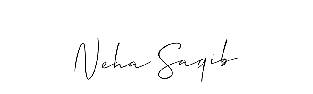 It looks lik you need a new signature style for name Neha Saqib. Design unique handwritten (Allison_Script) signature with our free signature maker in just a few clicks. Neha Saqib signature style 2 images and pictures png