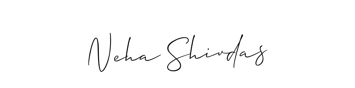 Also we have Neha Shivdas name is the best signature style. Create professional handwritten signature collection using Allison_Script autograph style. Neha Shivdas signature style 2 images and pictures png