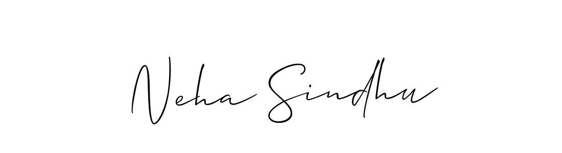 Create a beautiful signature design for name Neha Sindhu. With this signature (Allison_Script) fonts, you can make a handwritten signature for free. Neha Sindhu signature style 2 images and pictures png