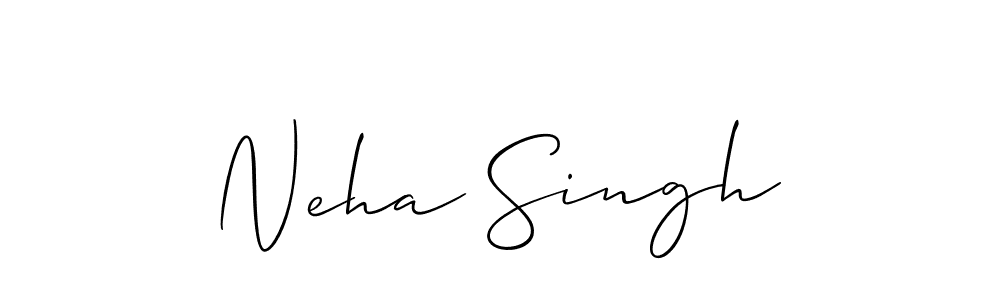 Use a signature maker to create a handwritten signature online. With this signature software, you can design (Allison_Script) your own signature for name Neha Singh. Neha Singh signature style 2 images and pictures png