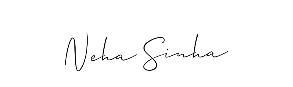 Also we have Neha Sinha name is the best signature style. Create professional handwritten signature collection using Allison_Script autograph style. Neha Sinha signature style 2 images and pictures png