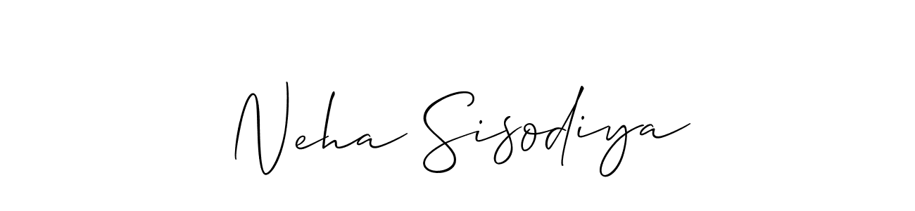 Make a beautiful signature design for name Neha Sisodiya. With this signature (Allison_Script) style, you can create a handwritten signature for free. Neha Sisodiya signature style 2 images and pictures png