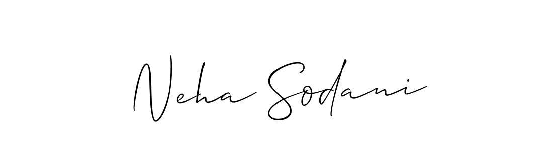 Use a signature maker to create a handwritten signature online. With this signature software, you can design (Allison_Script) your own signature for name Neha Sodani. Neha Sodani signature style 2 images and pictures png