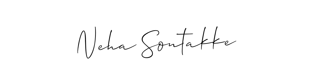 Also You can easily find your signature by using the search form. We will create Neha Sontakke name handwritten signature images for you free of cost using Allison_Script sign style. Neha Sontakke signature style 2 images and pictures png