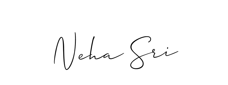 Neha Sri stylish signature style. Best Handwritten Sign (Allison_Script) for my name. Handwritten Signature Collection Ideas for my name Neha Sri. Neha Sri signature style 2 images and pictures png