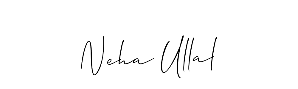 Also we have Neha Ullal name is the best signature style. Create professional handwritten signature collection using Allison_Script autograph style. Neha Ullal signature style 2 images and pictures png