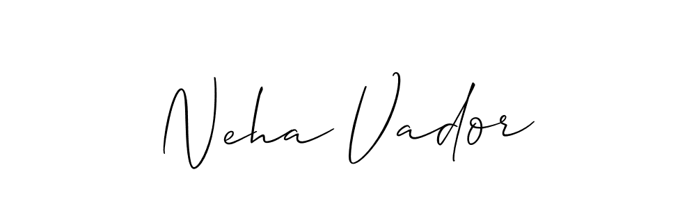How to make Neha Vador signature? Allison_Script is a professional autograph style. Create handwritten signature for Neha Vador name. Neha Vador signature style 2 images and pictures png