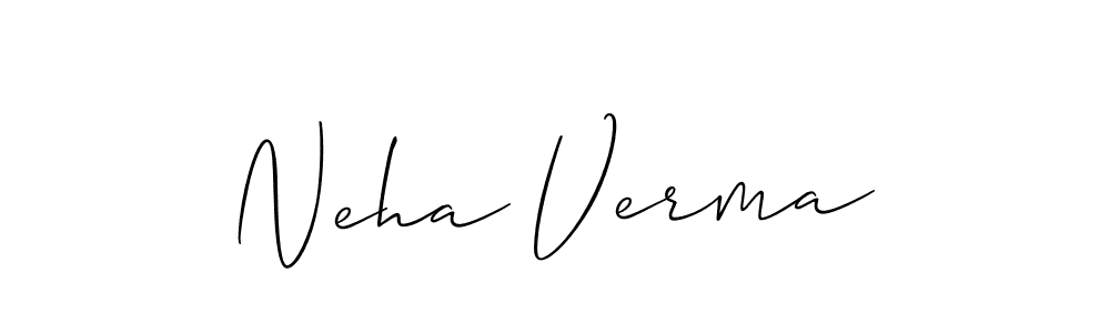How to make Neha Verma name signature. Use Allison_Script style for creating short signs online. This is the latest handwritten sign. Neha Verma signature style 2 images and pictures png