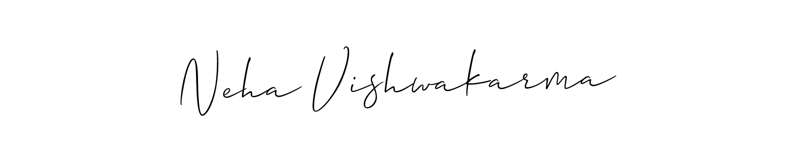Create a beautiful signature design for name Neha Vishwakarma. With this signature (Allison_Script) fonts, you can make a handwritten signature for free. Neha Vishwakarma signature style 2 images and pictures png