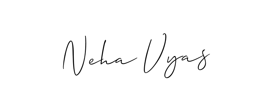 How to make Neha Vyas name signature. Use Allison_Script style for creating short signs online. This is the latest handwritten sign. Neha Vyas signature style 2 images and pictures png