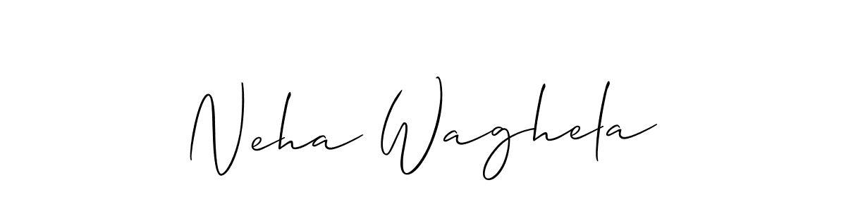 Also we have Neha Waghela name is the best signature style. Create professional handwritten signature collection using Allison_Script autograph style. Neha Waghela signature style 2 images and pictures png