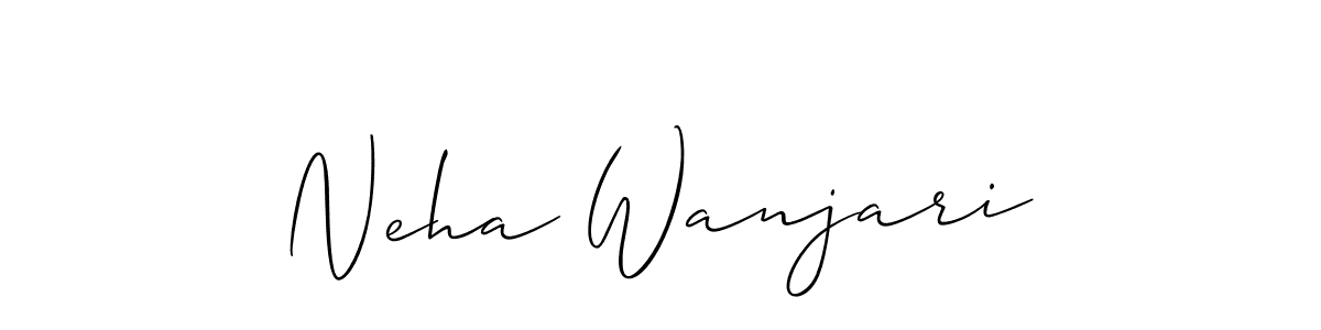 You should practise on your own different ways (Allison_Script) to write your name (Neha Wanjari) in signature. don't let someone else do it for you. Neha Wanjari signature style 2 images and pictures png