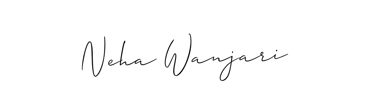 Make a short Neha Wanjari signature style. Manage your documents anywhere anytime using Allison_Script. Create and add eSignatures, submit forms, share and send files easily. Neha Wanjari signature style 2 images and pictures png