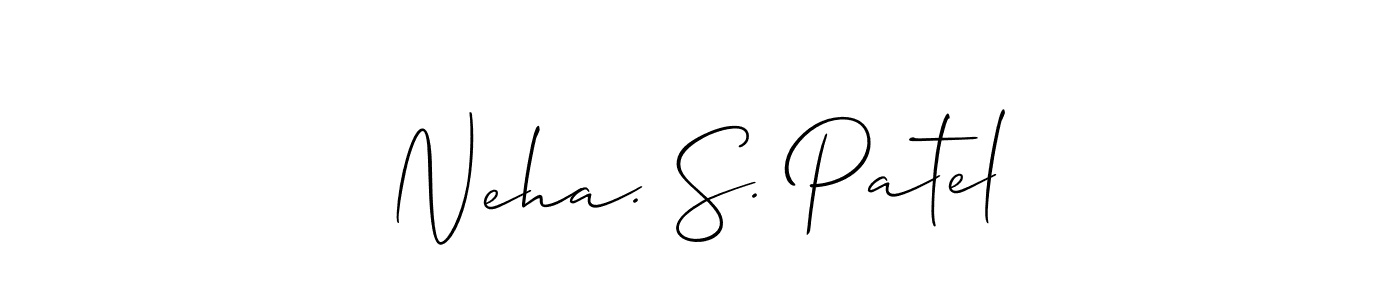 It looks lik you need a new signature style for name Neha. S. Patel. Design unique handwritten (Allison_Script) signature with our free signature maker in just a few clicks. Neha. S. Patel signature style 2 images and pictures png