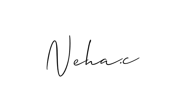 How to Draw Neha.c signature style? Allison_Script is a latest design signature styles for name Neha.c. Neha.c signature style 2 images and pictures png