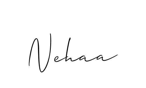 The best way (Allison_Script) to make a short signature is to pick only two or three words in your name. The name Nehaa include a total of six letters. For converting this name. Nehaa signature style 2 images and pictures png