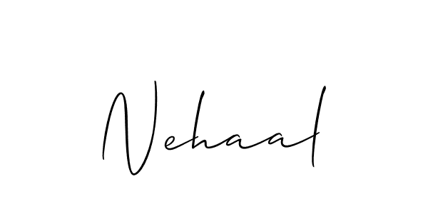 Create a beautiful signature design for name Nehaal. With this signature (Allison_Script) fonts, you can make a handwritten signature for free. Nehaal signature style 2 images and pictures png