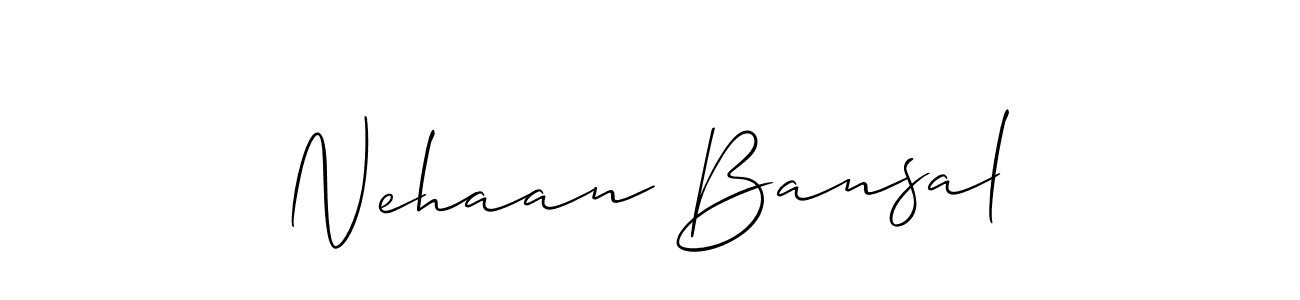 Similarly Allison_Script is the best handwritten signature design. Signature creator online .You can use it as an online autograph creator for name Nehaan Bansal. Nehaan Bansal signature style 2 images and pictures png