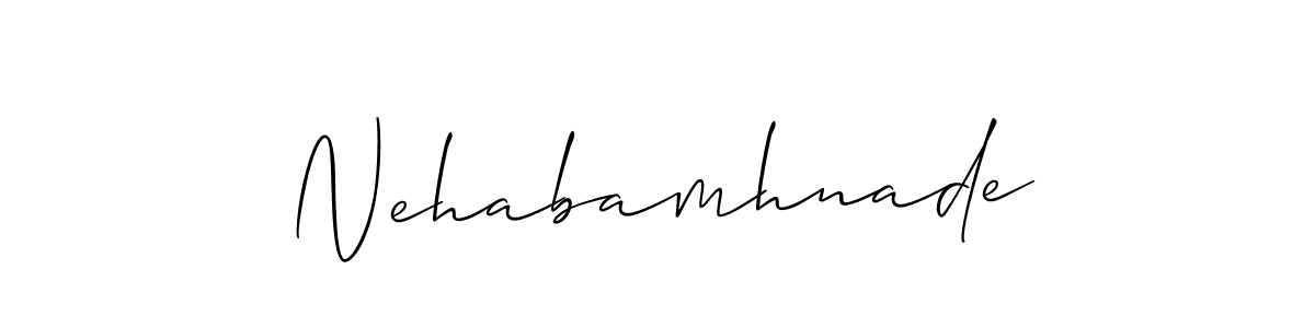 You should practise on your own different ways (Allison_Script) to write your name (Nehabamhnade) in signature. don't let someone else do it for you. Nehabamhnade signature style 2 images and pictures png