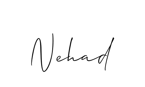 It looks lik you need a new signature style for name Nehad. Design unique handwritten (Allison_Script) signature with our free signature maker in just a few clicks. Nehad signature style 2 images and pictures png
