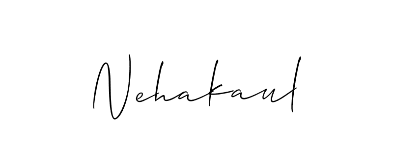 Allison_Script is a professional signature style that is perfect for those who want to add a touch of class to their signature. It is also a great choice for those who want to make their signature more unique. Get Nehakaul name to fancy signature for free. Nehakaul signature style 2 images and pictures png