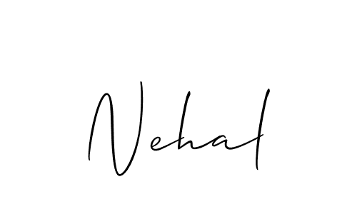 Also we have Nehal name is the best signature style. Create professional handwritten signature collection using Allison_Script autograph style. Nehal signature style 2 images and pictures png