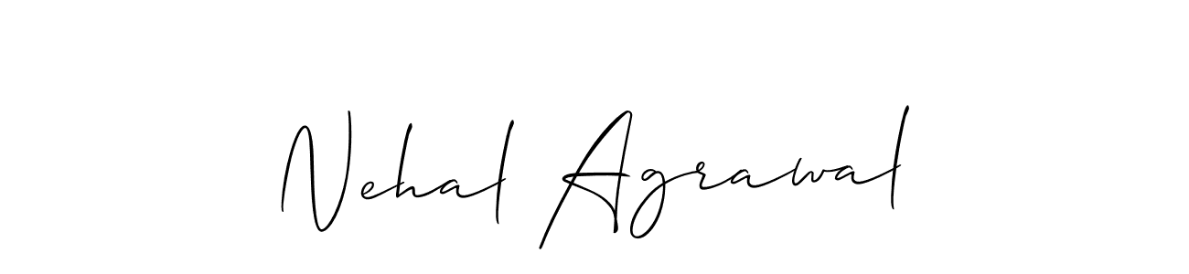 It looks lik you need a new signature style for name Nehal Agrawal. Design unique handwritten (Allison_Script) signature with our free signature maker in just a few clicks. Nehal Agrawal signature style 2 images and pictures png