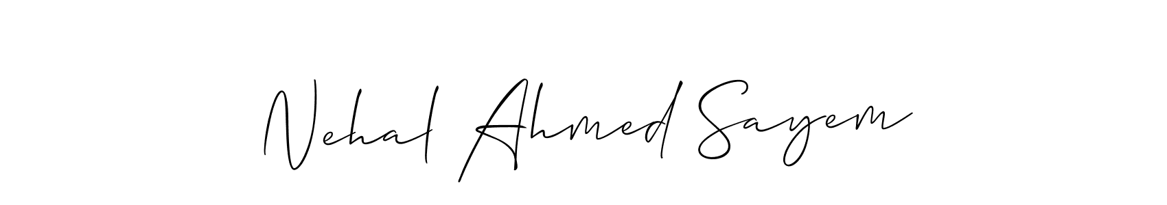 Best and Professional Signature Style for Nehal Ahmed Sayem. Allison_Script Best Signature Style Collection. Nehal Ahmed Sayem signature style 2 images and pictures png