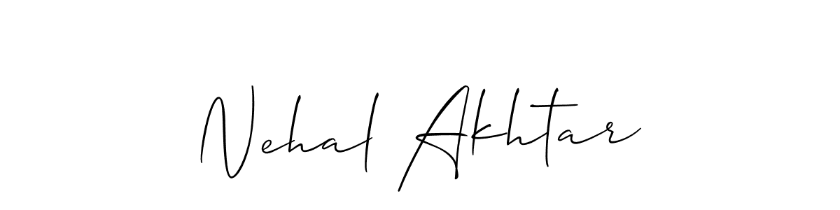 This is the best signature style for the Nehal Akhtar name. Also you like these signature font (Allison_Script). Mix name signature. Nehal Akhtar signature style 2 images and pictures png