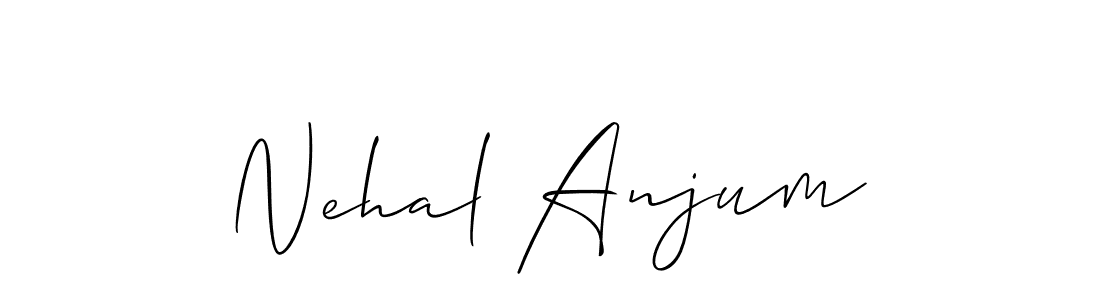 Use a signature maker to create a handwritten signature online. With this signature software, you can design (Allison_Script) your own signature for name Nehal Anjum. Nehal Anjum signature style 2 images and pictures png