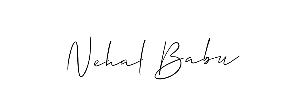 Also we have Nehal Babu name is the best signature style. Create professional handwritten signature collection using Allison_Script autograph style. Nehal Babu signature style 2 images and pictures png