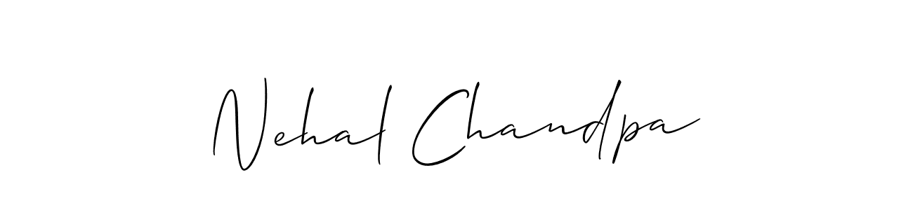 Similarly Allison_Script is the best handwritten signature design. Signature creator online .You can use it as an online autograph creator for name Nehal Chandpa. Nehal Chandpa signature style 2 images and pictures png