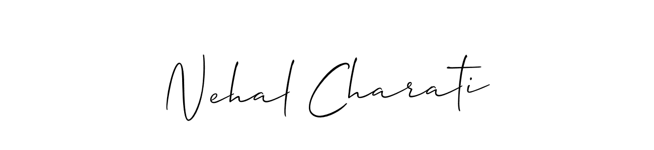 Best and Professional Signature Style for Nehal Charati. Allison_Script Best Signature Style Collection. Nehal Charati signature style 2 images and pictures png