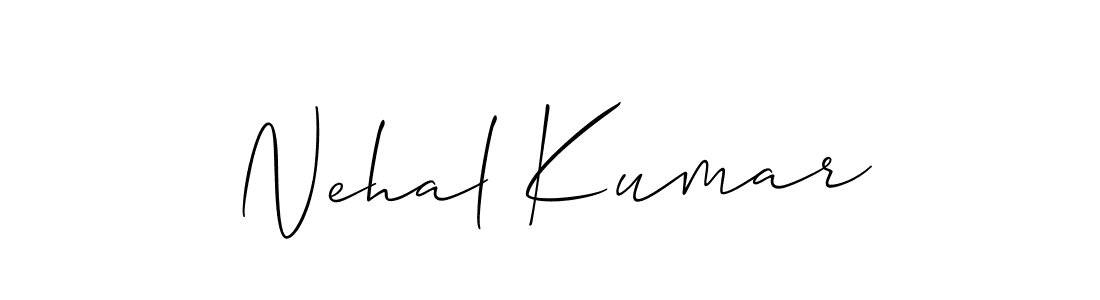 Allison_Script is a professional signature style that is perfect for those who want to add a touch of class to their signature. It is also a great choice for those who want to make their signature more unique. Get Nehal Kumar name to fancy signature for free. Nehal Kumar signature style 2 images and pictures png