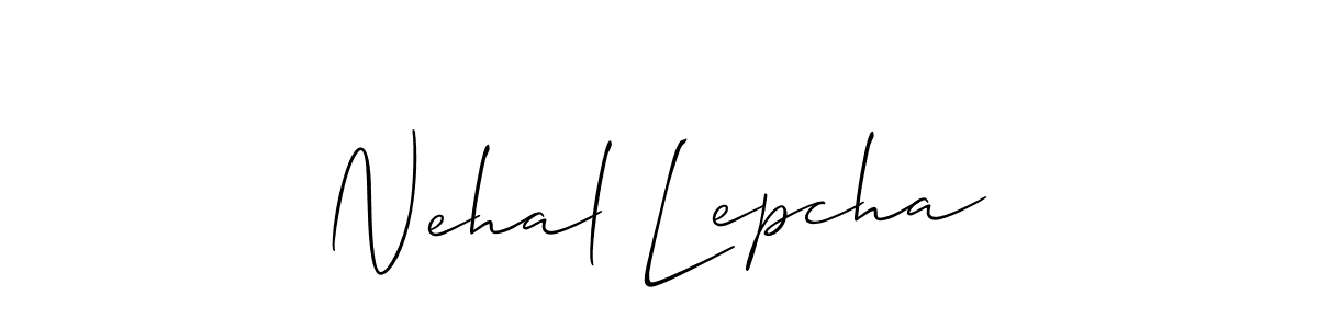 How to Draw Nehal Lepcha signature style? Allison_Script is a latest design signature styles for name Nehal Lepcha. Nehal Lepcha signature style 2 images and pictures png