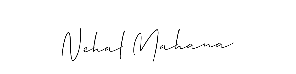 if you are searching for the best signature style for your name Nehal Mahana. so please give up your signature search. here we have designed multiple signature styles  using Allison_Script. Nehal Mahana signature style 2 images and pictures png