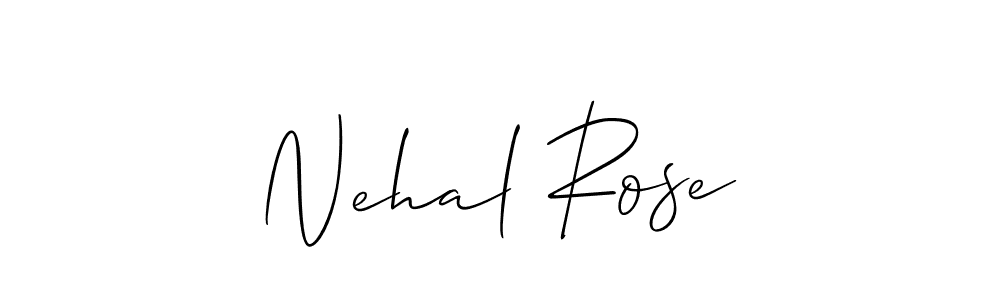 How to make Nehal Rose name signature. Use Allison_Script style for creating short signs online. This is the latest handwritten sign. Nehal Rose signature style 2 images and pictures png