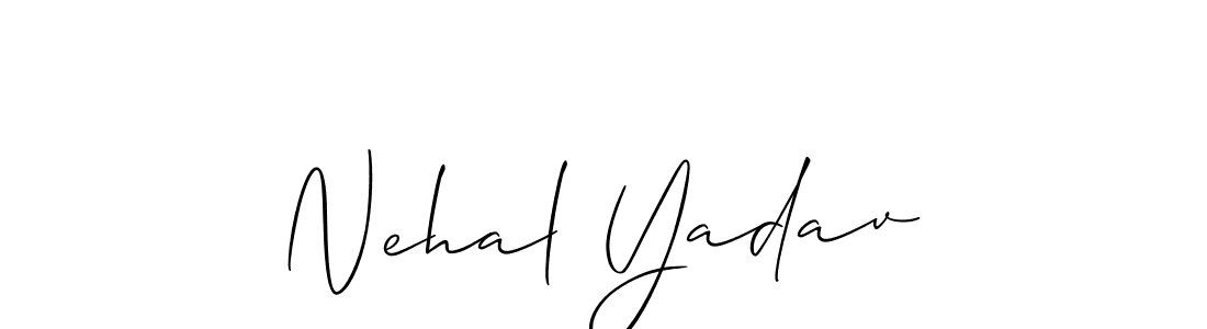 The best way (Allison_Script) to make a short signature is to pick only two or three words in your name. The name Nehal Yadav include a total of six letters. For converting this name. Nehal Yadav signature style 2 images and pictures png