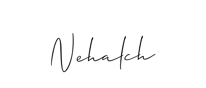 Allison_Script is a professional signature style that is perfect for those who want to add a touch of class to their signature. It is also a great choice for those who want to make their signature more unique. Get Nehalch name to fancy signature for free. Nehalch signature style 2 images and pictures png