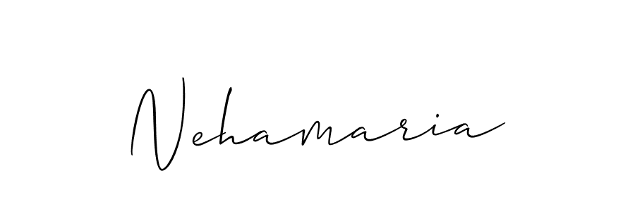 Design your own signature with our free online signature maker. With this signature software, you can create a handwritten (Allison_Script) signature for name Nehamaria. Nehamaria signature style 2 images and pictures png