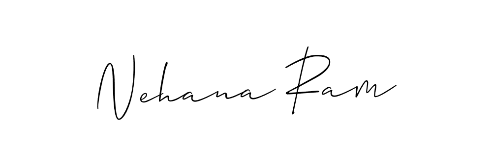 It looks lik you need a new signature style for name Nehana Ram. Design unique handwritten (Allison_Script) signature with our free signature maker in just a few clicks. Nehana Ram signature style 2 images and pictures png