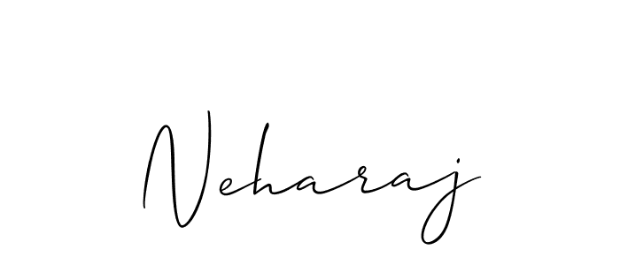 Create a beautiful signature design for name Neharaj. With this signature (Allison_Script) fonts, you can make a handwritten signature for free. Neharaj signature style 2 images and pictures png
