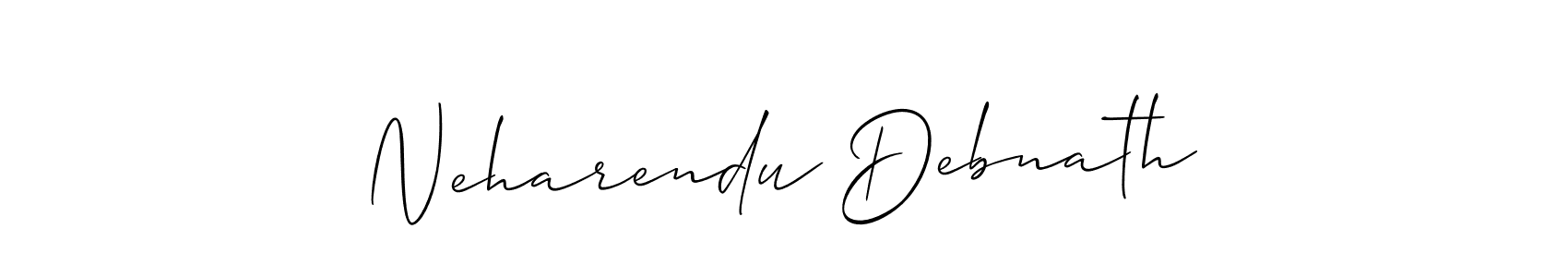 Similarly Allison_Script is the best handwritten signature design. Signature creator online .You can use it as an online autograph creator for name Neharendu Debnath. Neharendu Debnath signature style 2 images and pictures png