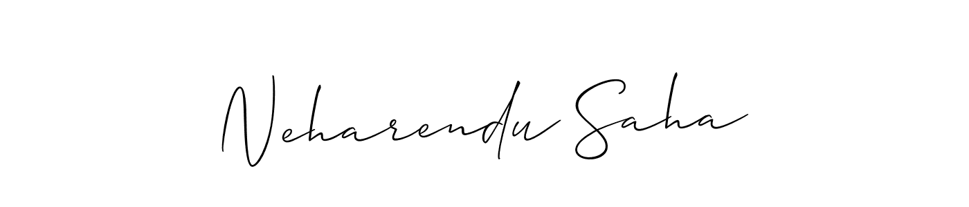 Similarly Allison_Script is the best handwritten signature design. Signature creator online .You can use it as an online autograph creator for name Neharendu Saha. Neharendu Saha signature style 2 images and pictures png