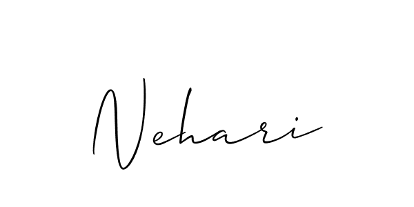 Make a beautiful signature design for name Nehari. With this signature (Allison_Script) style, you can create a handwritten signature for free. Nehari signature style 2 images and pictures png