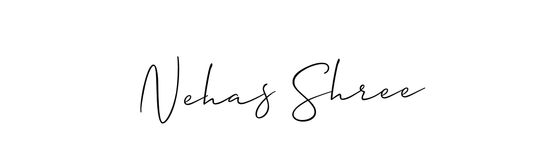 The best way (Allison_Script) to make a short signature is to pick only two or three words in your name. The name Nehas Shree include a total of six letters. For converting this name. Nehas Shree signature style 2 images and pictures png
