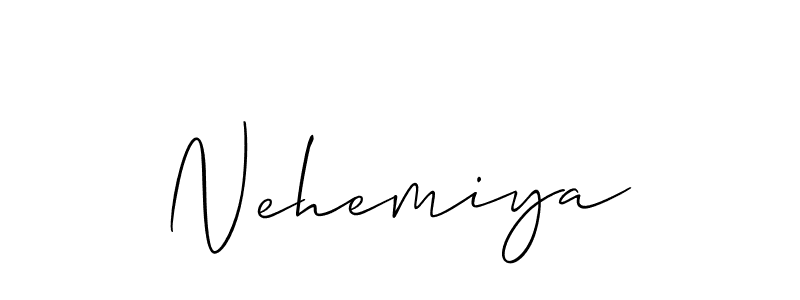 Best and Professional Signature Style for Nehemiya. Allison_Script Best Signature Style Collection. Nehemiya signature style 2 images and pictures png