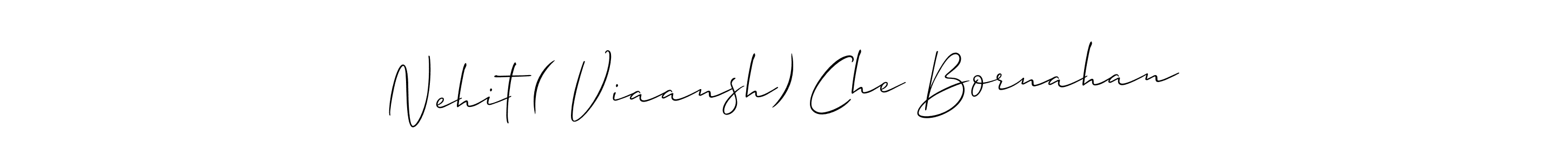 The best way (Allison_Script) to make a short signature is to pick only two or three words in your name. The name Nehit ( Viaansh) Che Bornahan include a total of six letters. For converting this name. Nehit ( Viaansh) Che Bornahan signature style 2 images and pictures png