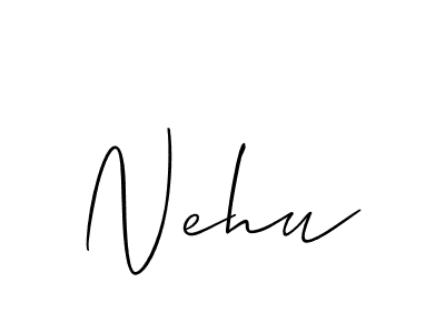 How to make Nehu name signature. Use Allison_Script style for creating short signs online. This is the latest handwritten sign. Nehu signature style 2 images and pictures png